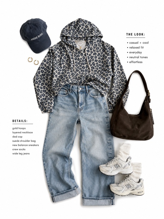 Abercrombie & Fitch Tops - Abercrombie & Fitch Leopard Print Cropped Hoodie - Taupe & Black